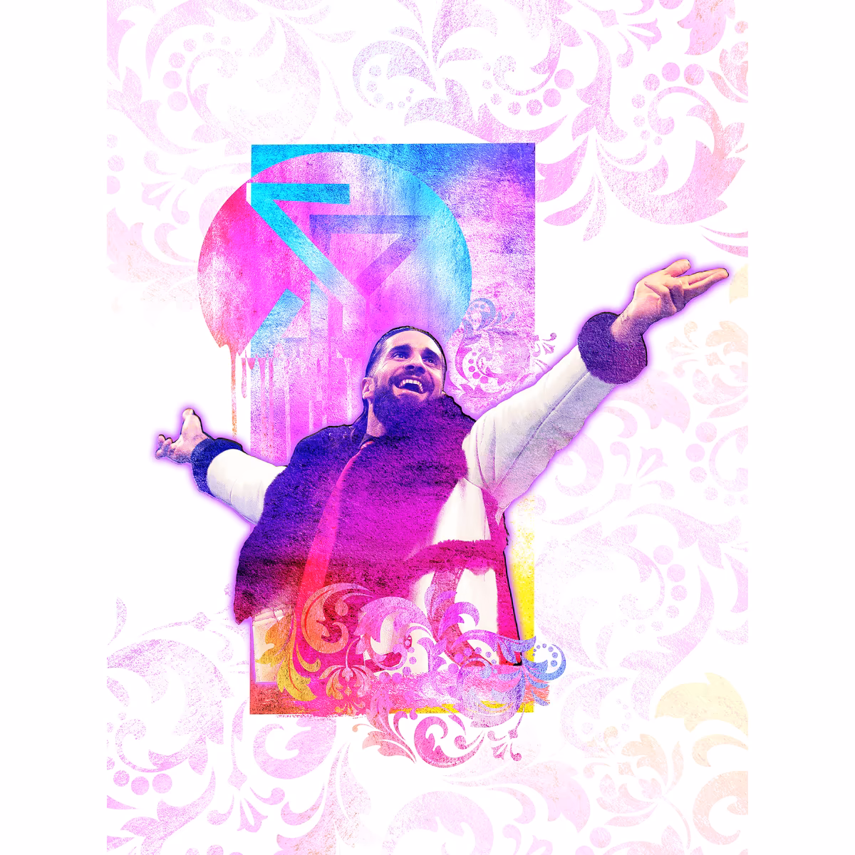 Seth Rollins WWE 18" x 24" Whoa Ohh Ohh Colorful Poster Photograph 9 Seth Rollins WWE 18" x 24" Whoa Ohh Ohh Colorful Poster Photograph
