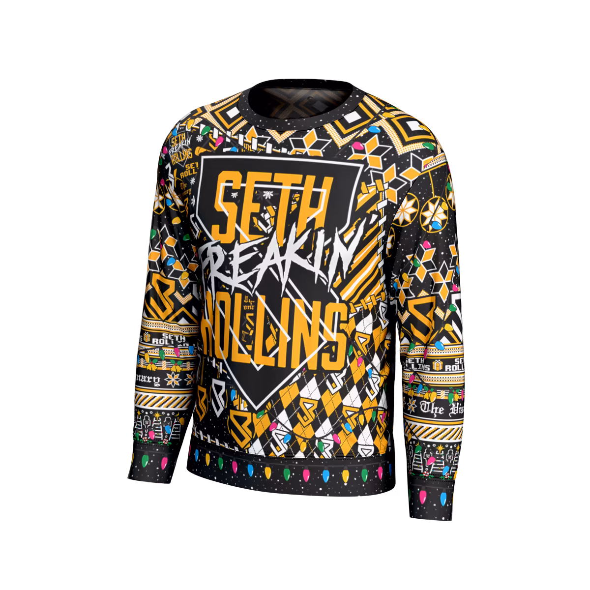 Youth ProSphere Black Seth Rollins Holiday Sweater 3 Youth ProSphere Black Seth Rollins Holiday Sweater