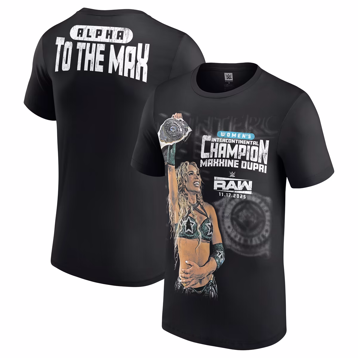 Men's Black Maxxine Dupri Women's Intercontinental Champion T-Shirt 8 Men's Black Maxxine Dupri Women's Intercontinental Champion T-Shirt