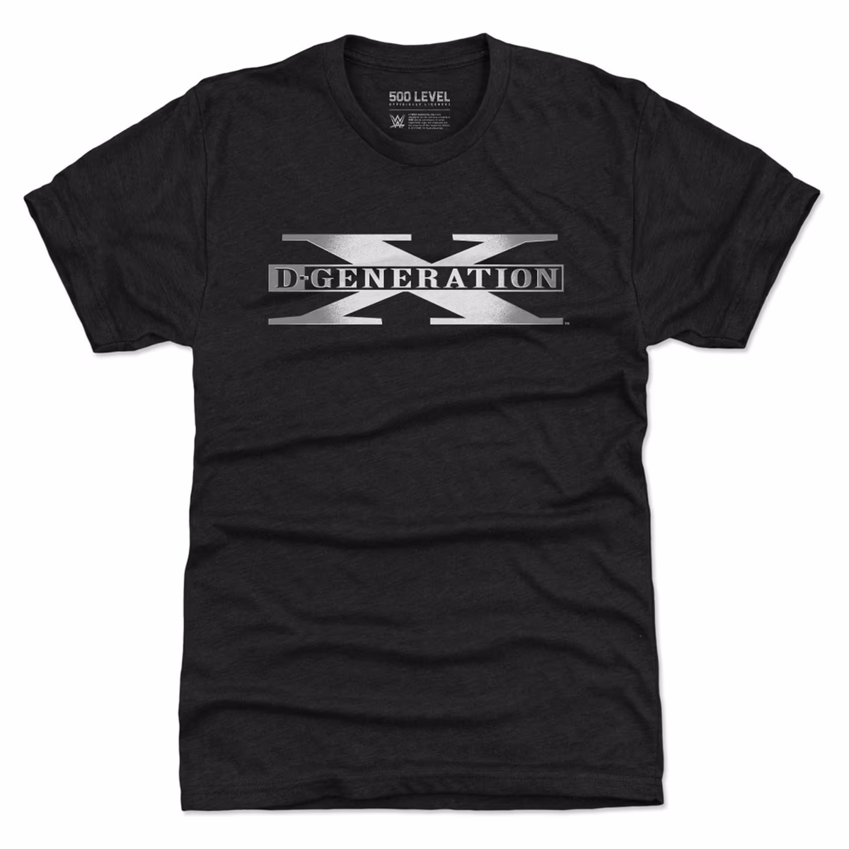 Men's 500 Level  Heather Black D-Generation X Logo Premium Tri-Blend T-Shirt