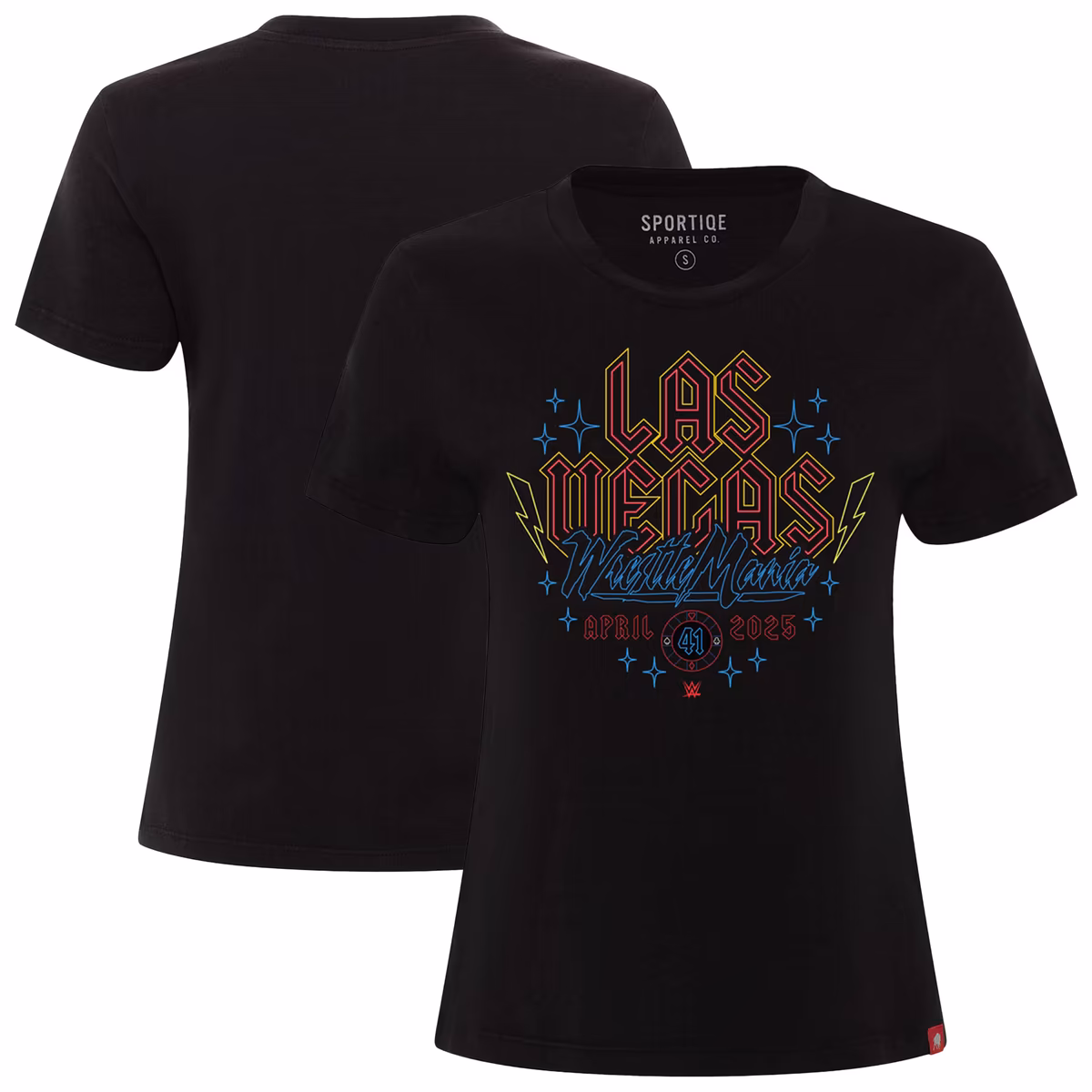 Women's Sportiqe Black WrestleMania 41 Arcadia T-Shirt 8 Women's Sportiqe Black WrestleMania 41 Arcadia T-Shirt