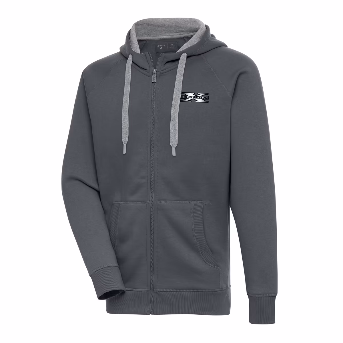 Men's Antigua Charcoal D-Generation X Victory Full-Zip Hoodie 1 Men's Antigua Charcoal D-Generation X Victory Full-Zip Hoodie