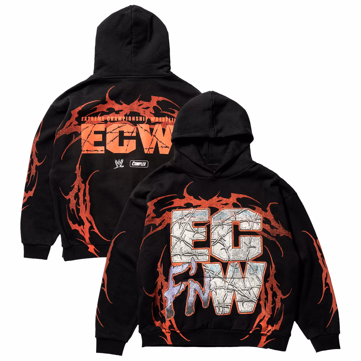 Unisex Complex x WWE Black ECW Hardcore Hoodie