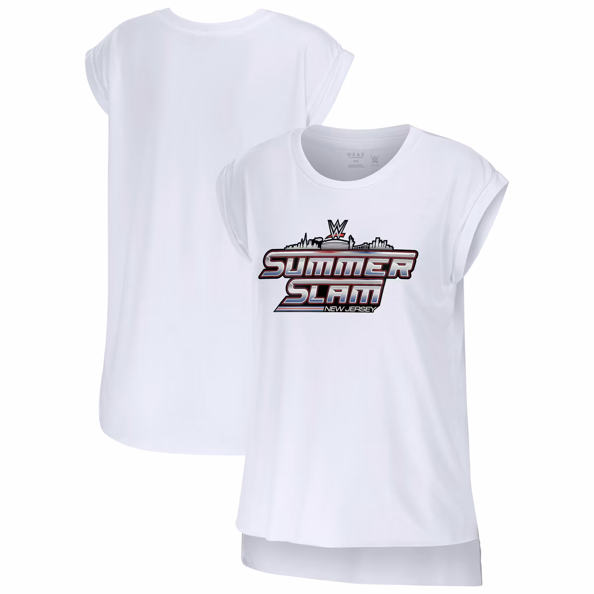 Women's WEAR by Erin Andrews White SummerSlam 2025 Muscle Tank Top 9 Women's WEAR by Erin Andrews White SummerSlam 2025 Muscle Tank Top