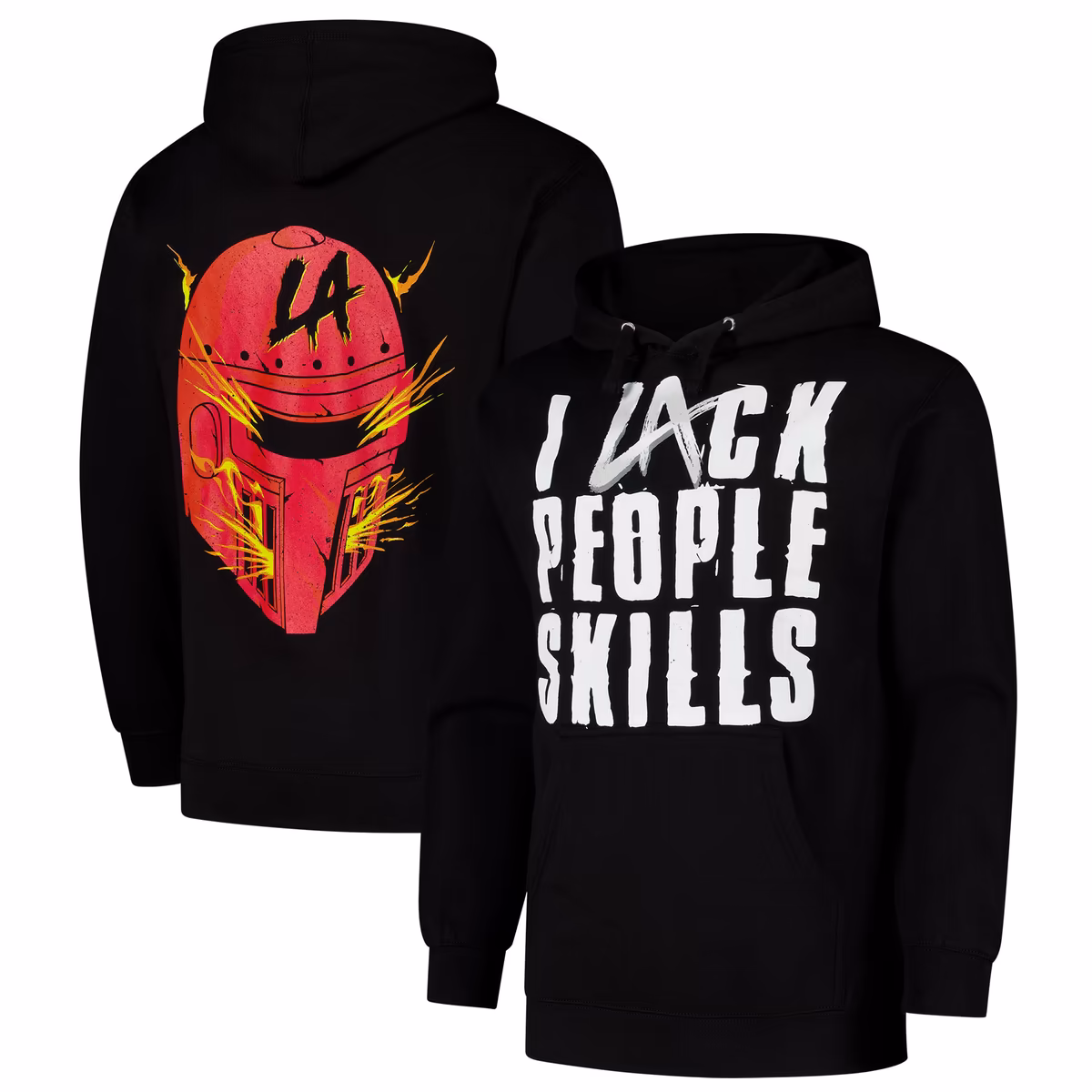 Men's Black LA Knight I Lack People Skills Pullover Hoodie 2 Men's Black LA Knight I Lack People Skills Pullover Hoodie