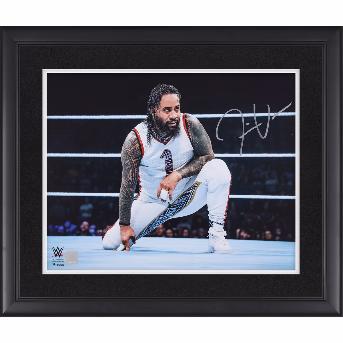 Jimmy Uso WWE Autographed Framed 16" x 20" In-Ring Kneeling Photograph 7 Jimmy Uso WWE Autographed Framed 16" x 20" In-Ring Kneeling Photograph