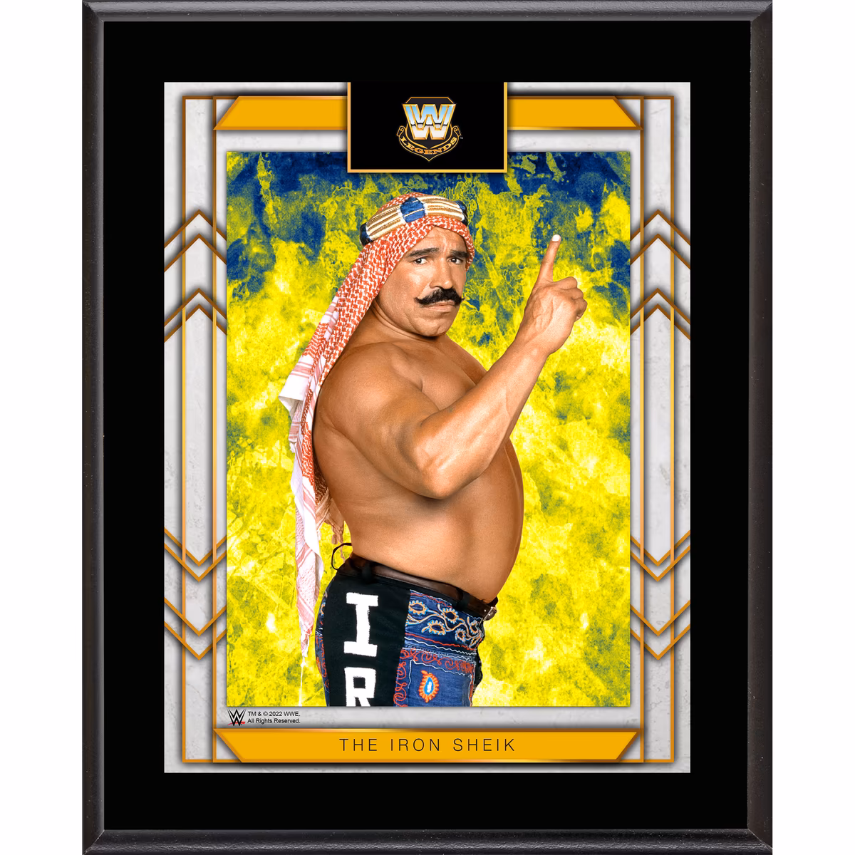 The Iron Sheik 10.5" x 13" Sublimated Plaque