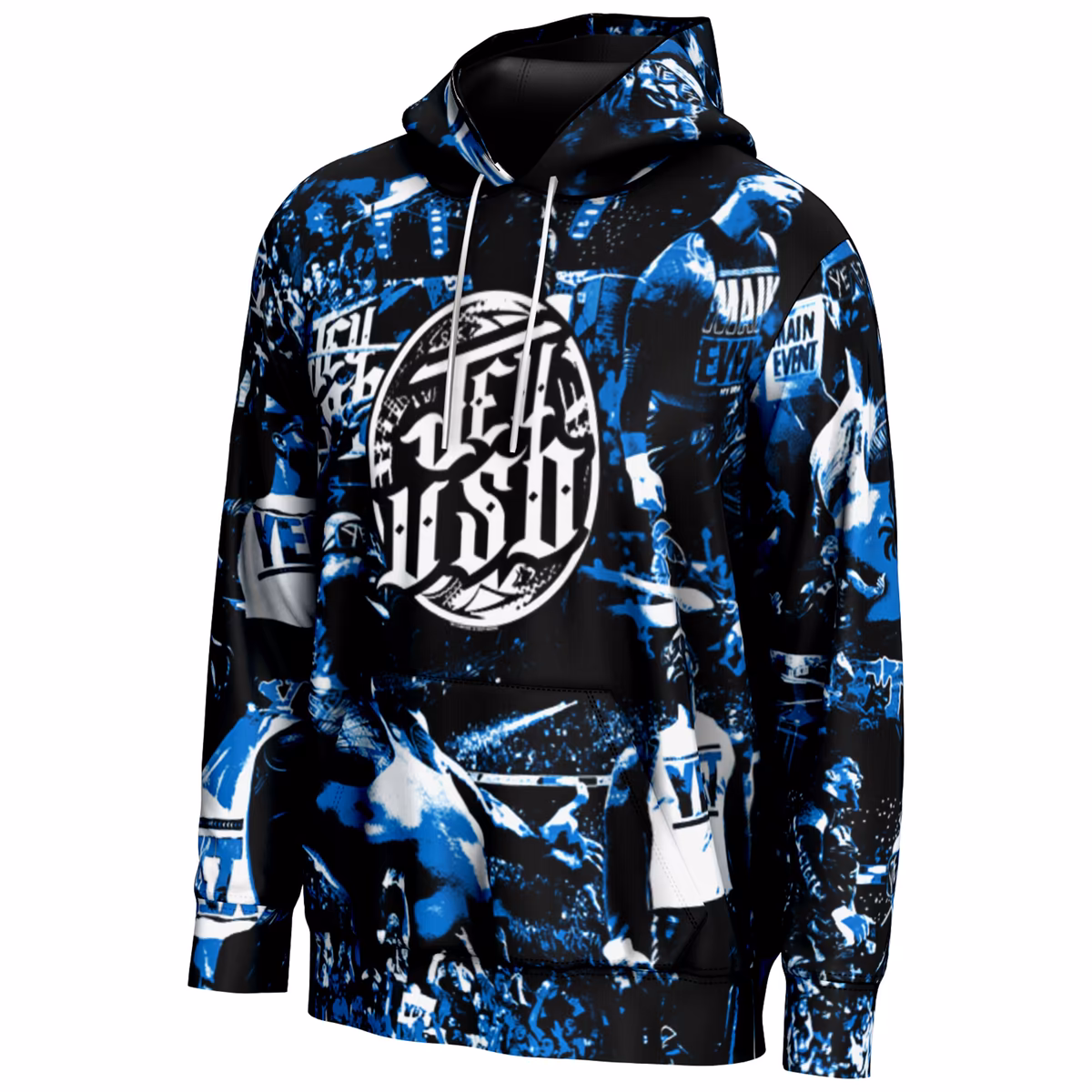 Men's ProSphere Black Jey Uso Crowd Pullover Hoodie 3 Men's ProSphere Black Jey Uso Crowd Pullover Hoodie