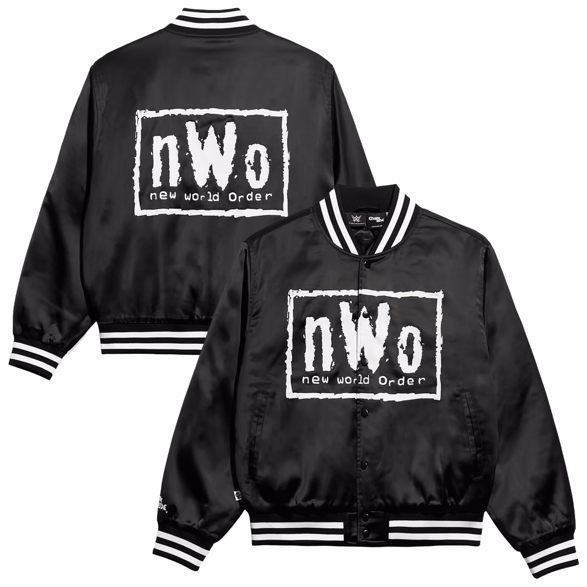 Men's Chalk Line Black nWo OG Quilted Satin Full-Snap Jacket 2 Men's Chalk Line Black nWo OG Quilted Satin Full-Snap Jacket