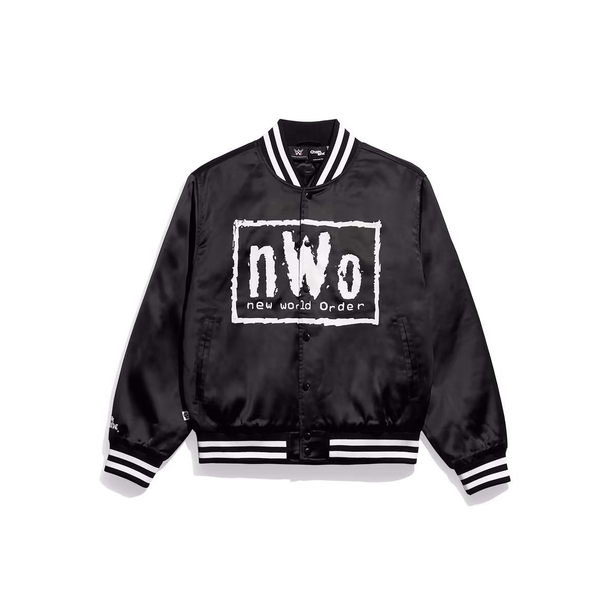 Men's Chalk Line Black nWo OG Quilted Satin Full-Snap Jacket 3 Men's Chalk Line Black nWo OG Quilted Satin Full-Snap Jacket