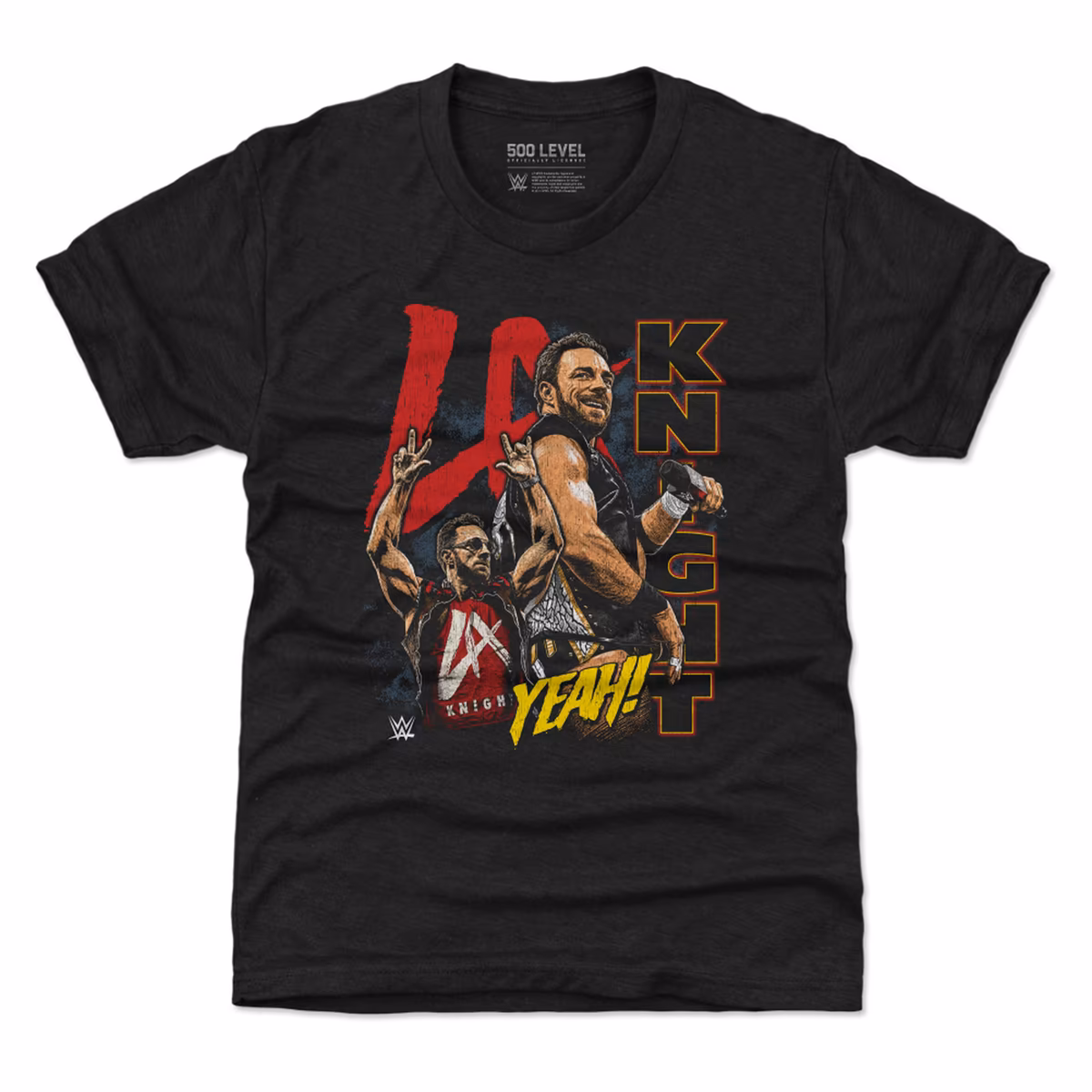 Youth 500 Level Black LA Knight Vertical Name T-Shirt 8 Youth 500 Level Black LA Knight Vertical Name T-Shirt