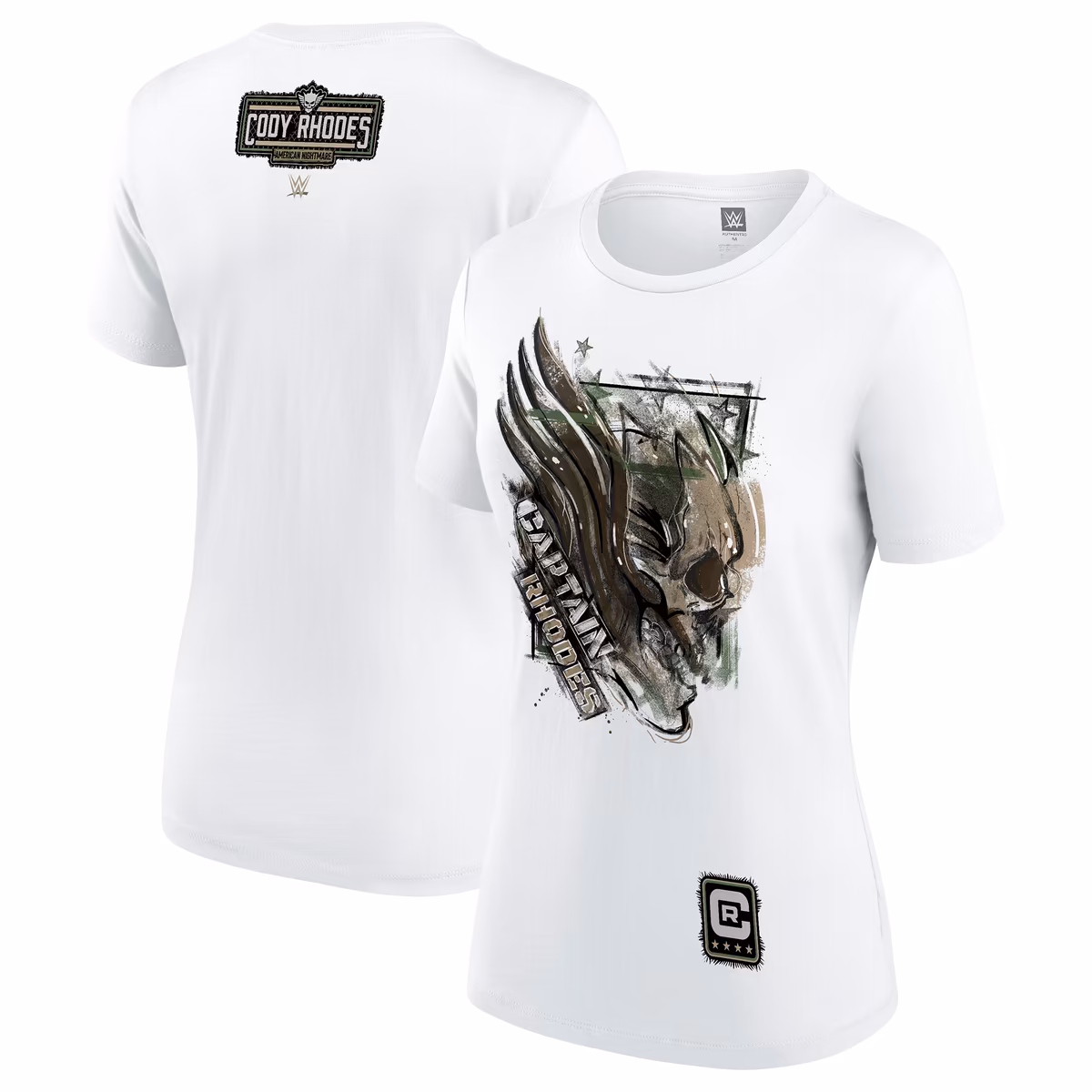 Women's White Cody Rhodes Captain Rhodes T-Shirt 5 Women's White Cody Rhodes Captain Rhodes T-Shirt