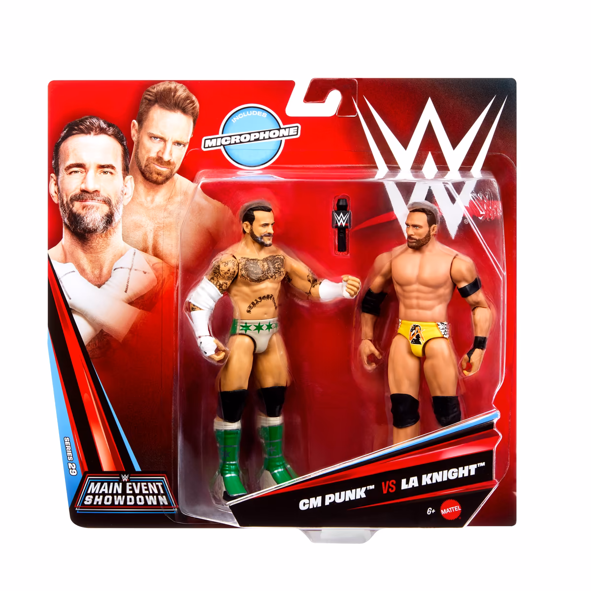 CM Punk vs. LA Knight WWE Mattel Championship Showdown Series 29 Two-Pack Action Figure 2 CM Punk vs. LA Knight WWE Mattel Championship Showdown Series 29 Two-Pack Action Figure