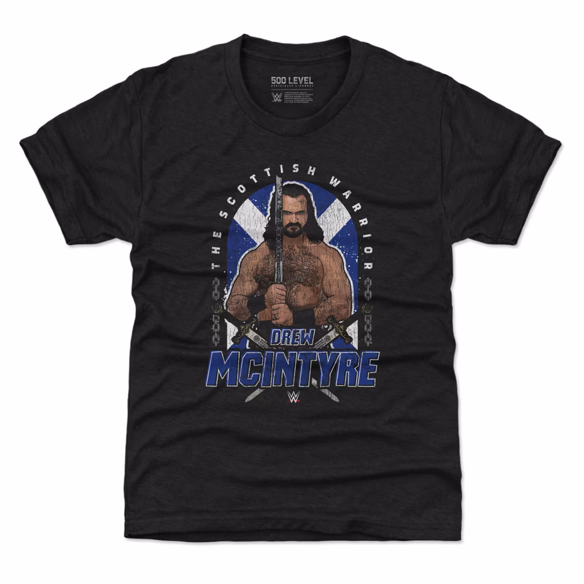 Youth 500 Level Black Drew McIntyre T-Shirt