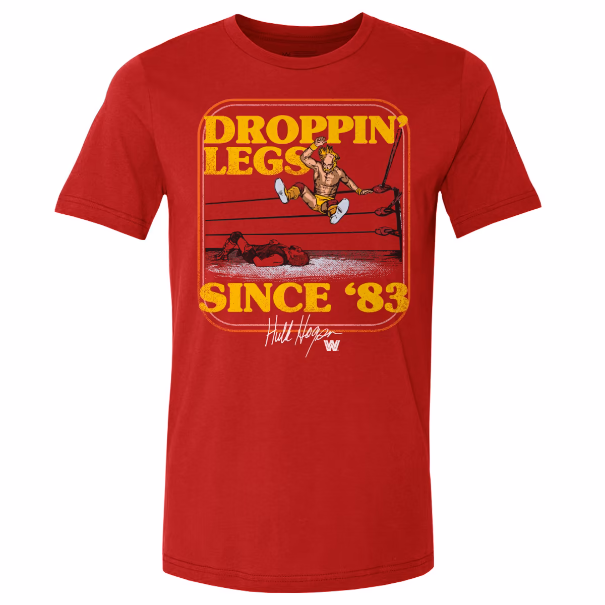 Men's 500 Level Red Hulk Hogan Droppin' Legs Since '83 T-Shirt