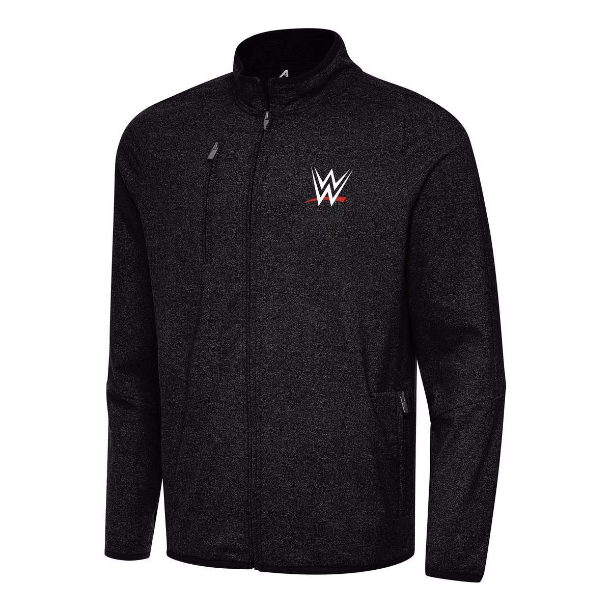 Men's Antigua WWE Merchandise Heather Black WWE Hold-Up Full-Zip Jacket 1 Men's Antigua WWE Merchandise Heather Black WWE Hold-Up Full-Zip Jacket