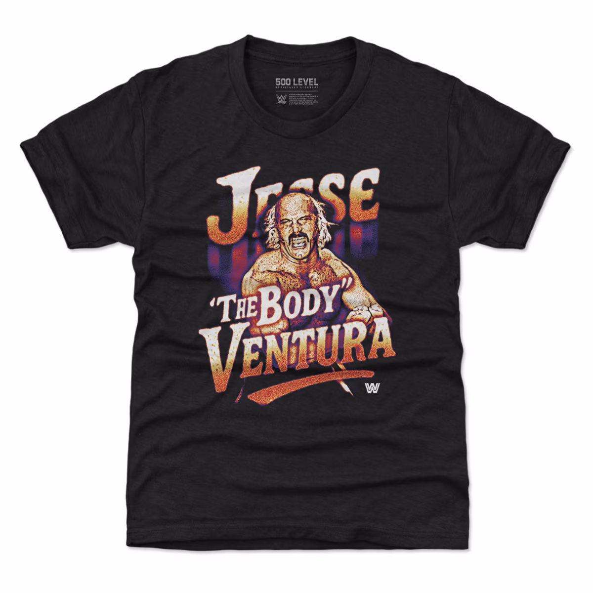 Youth 500 Level Heather Black Jesse Ventura Poster T-Shirt 6 Youth 500 Level Heather Black Jesse Ventura Poster T-Shirt