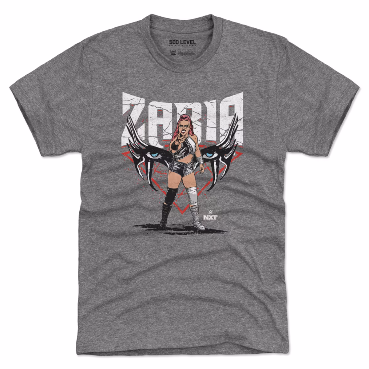 Men's 500 Level Heather Gray Zaria Eyes Tri-Blend T-Shirt