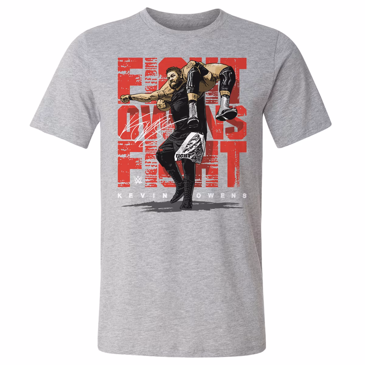 Men's 500 Level Heather Gray Kevin Owens T-Shirt 9 Men's 500 Level Heather Gray Kevin Owens T-Shirt