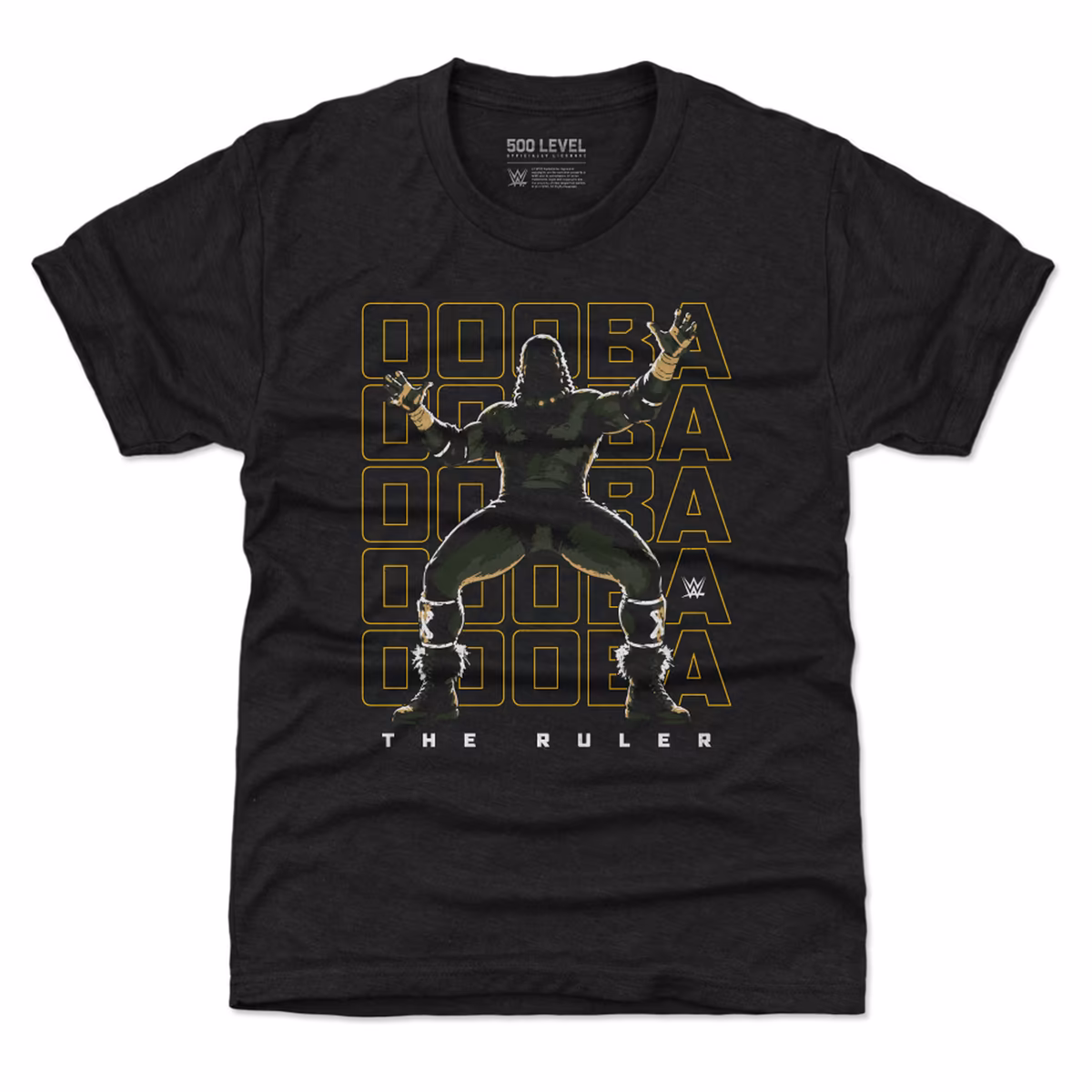 Youth 500 Level Black Oba Femi Chant Pose Repeat T-Shirt 3 Youth 500 Level Black Oba Femi Chant Pose Repeat T-Shirt