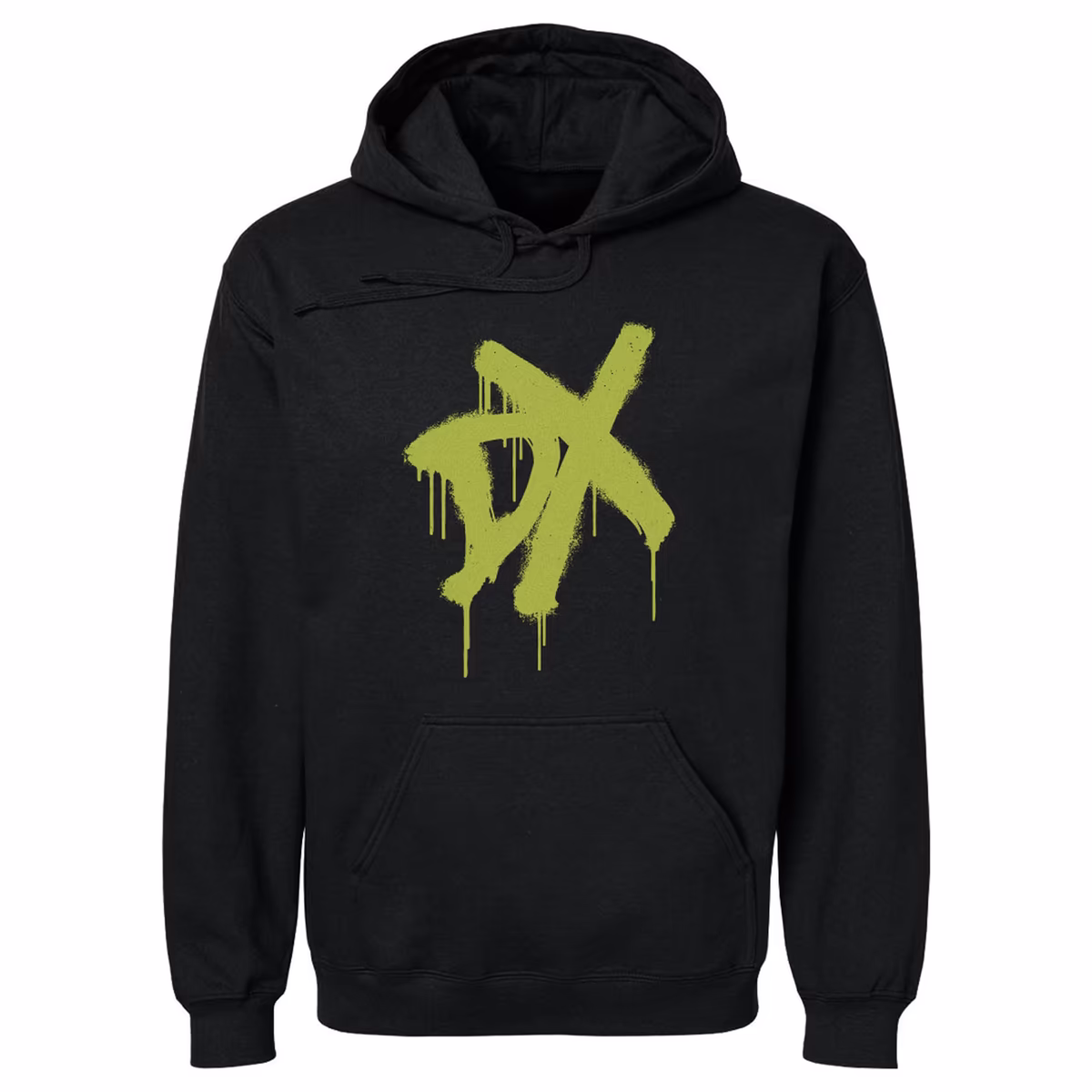 Men's 500 Level  Black D-Generation X Spray Paint Logo Pullover Hoodie
