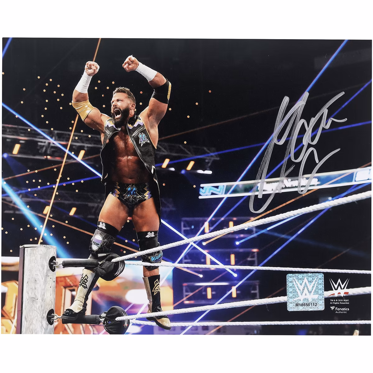 Matt Cardona WWE Autographed 8" x 10" On The Ropes Entrance Photograph