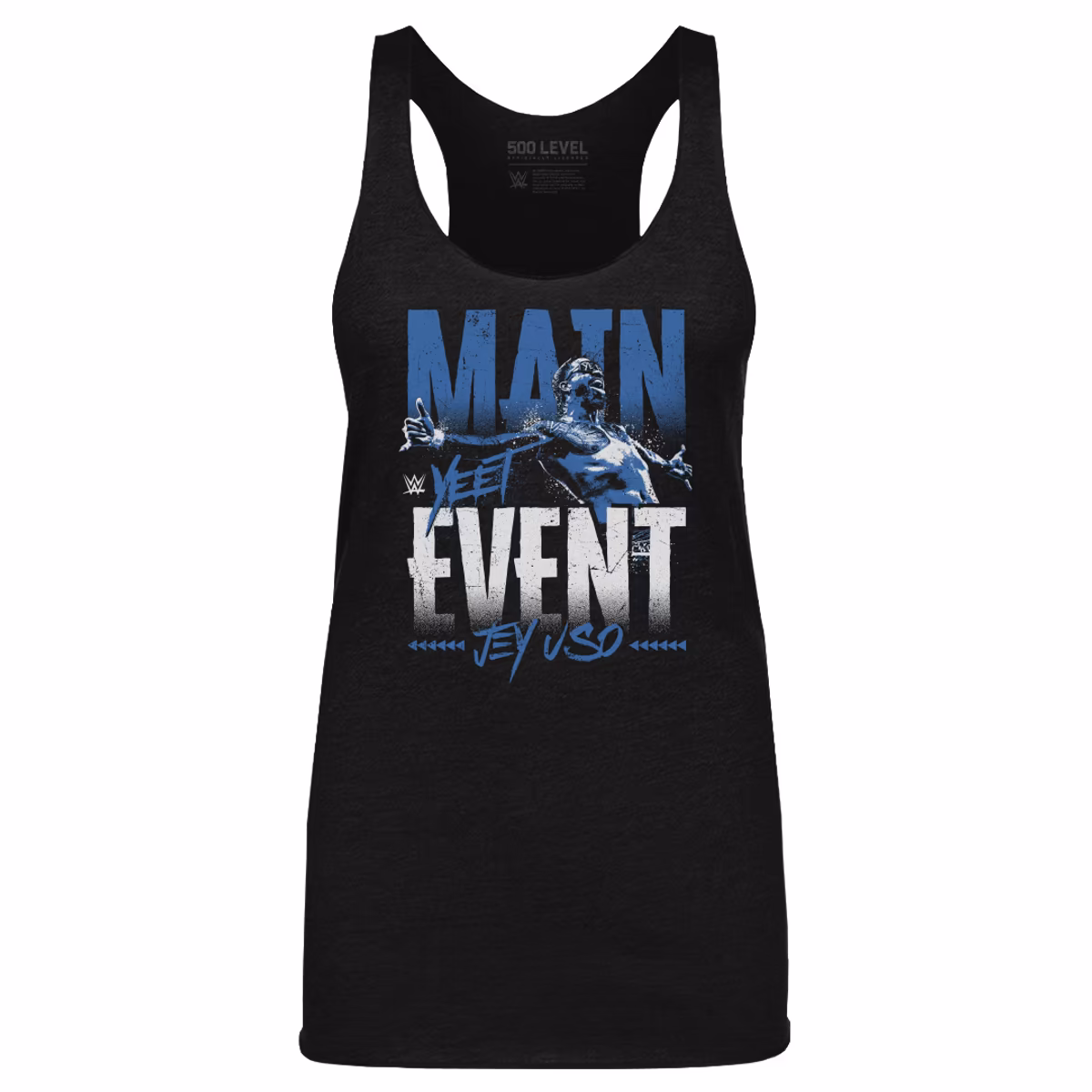 Women's 500 Level Heather Black Jey Uso Main Event Tri-Blend Tank Top 2 Women's 500 Level Heather Black Jey Uso Main Event Tri-Blend Tank Top