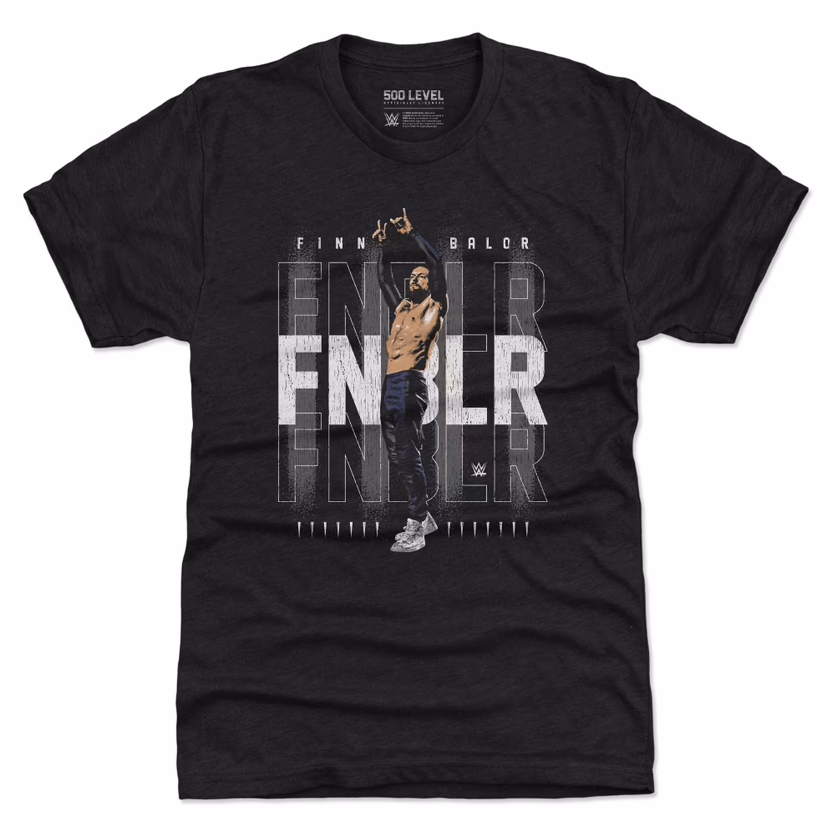 Men's 500 Level Black Finn Bálor Tri-Blend T-Shirt 1 Men's 500 Level Black Finn Bálor Tri-Blend T-Shirt