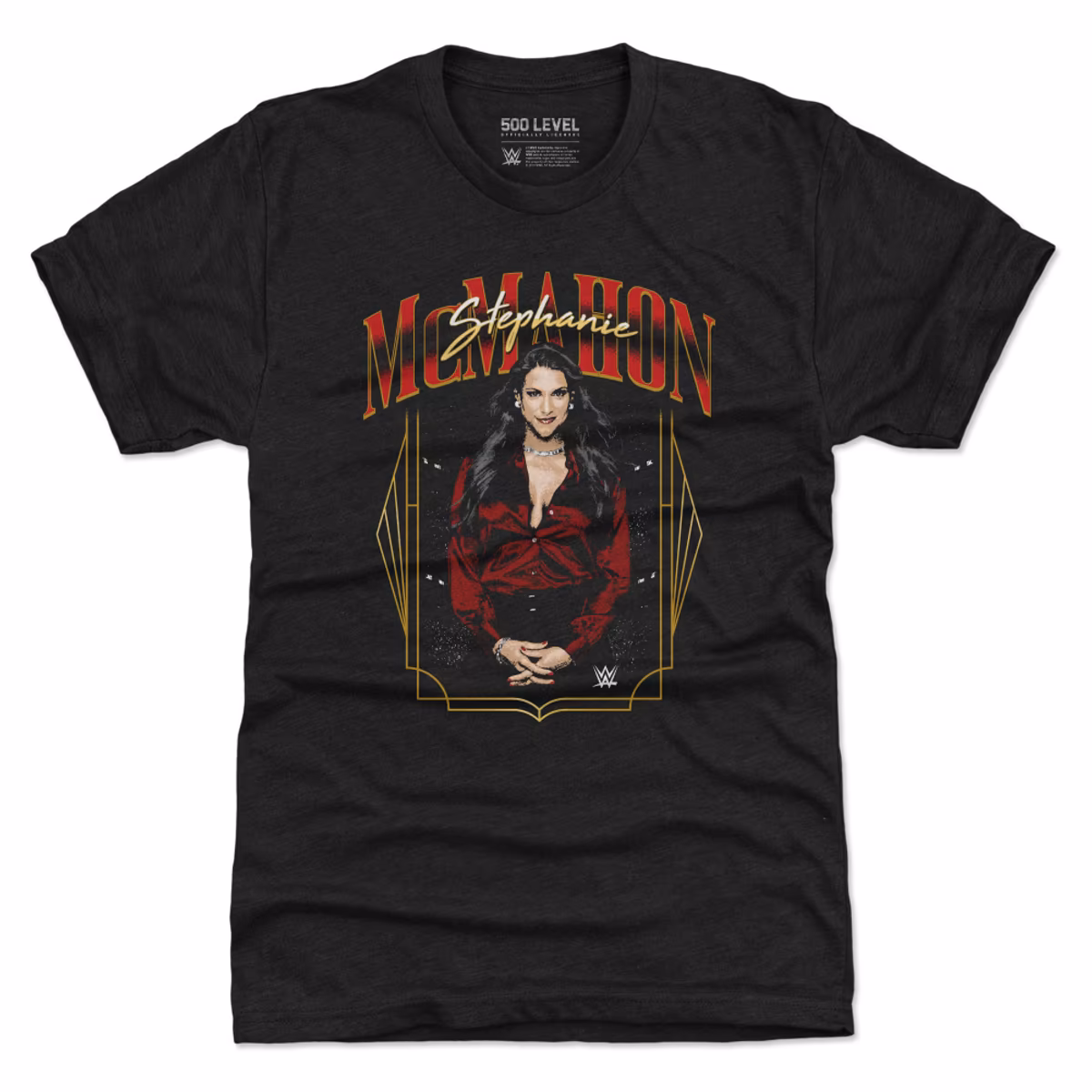 Men's 500 Level Heather Black Stephanie McMahon Pose Premium Tri-Blend T-Shirt 2 Men's 500 Level Heather Black Stephanie McMahon Pose Premium Tri-Blend T-Shirt