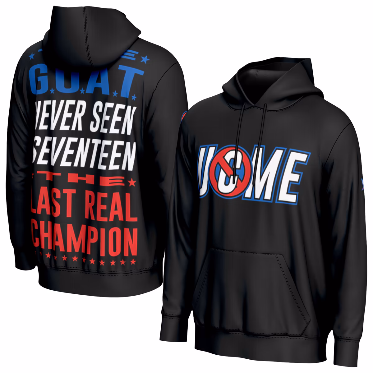 Men's ProSphere Black John Cena The G.O.A.T. Hoodie