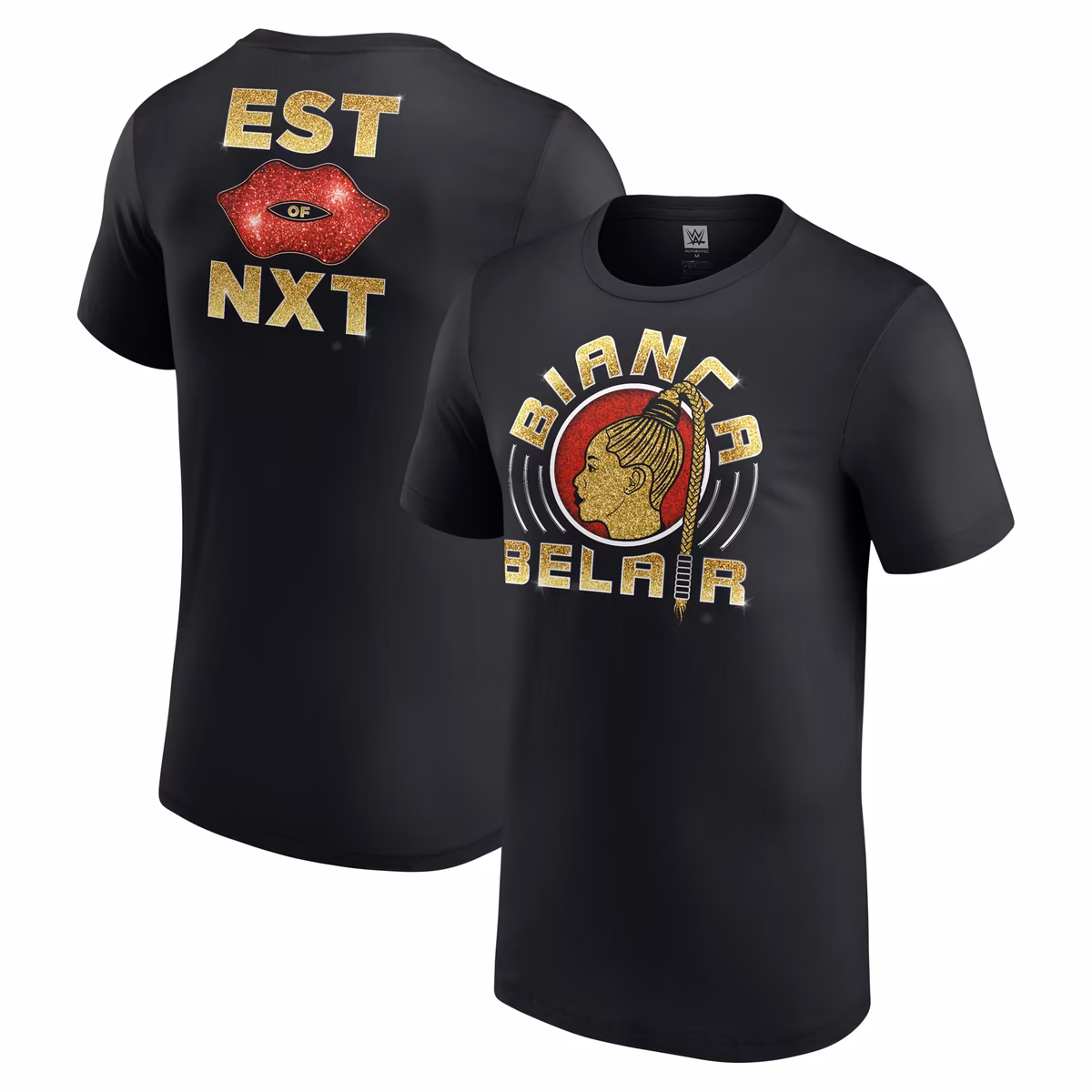 Men's Black Bianca Belair NXT Debut Authentic T-Shirt