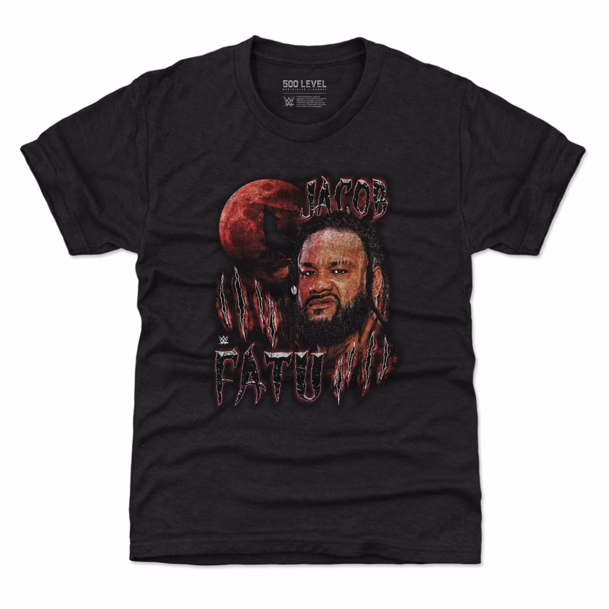 Youth 500 Level Heather Black Jacob Fatu Gritty T-Shirt