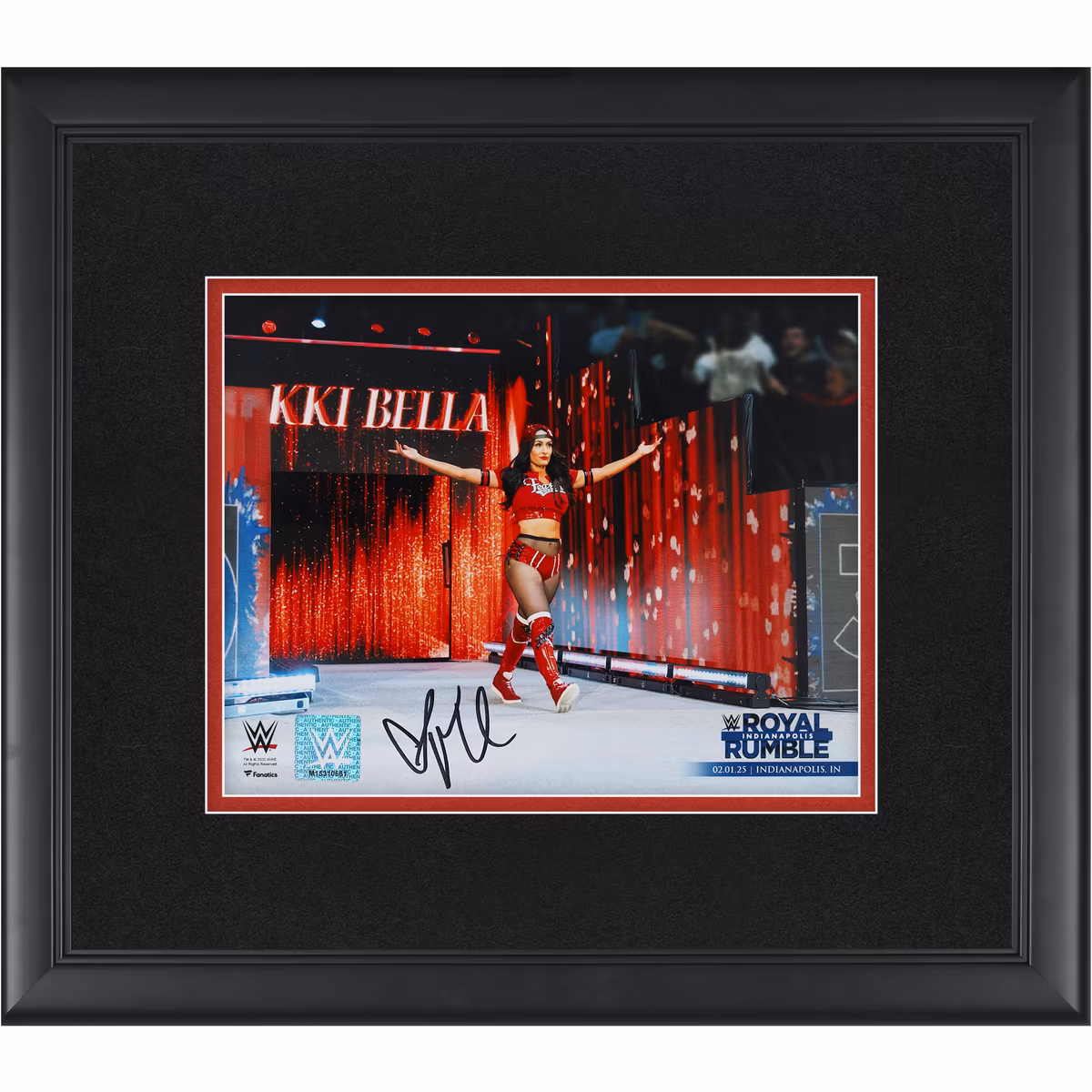Nikki Bella WWE Autographed Framed 8" x 10" 2025 Royal Rumble Return Photograph