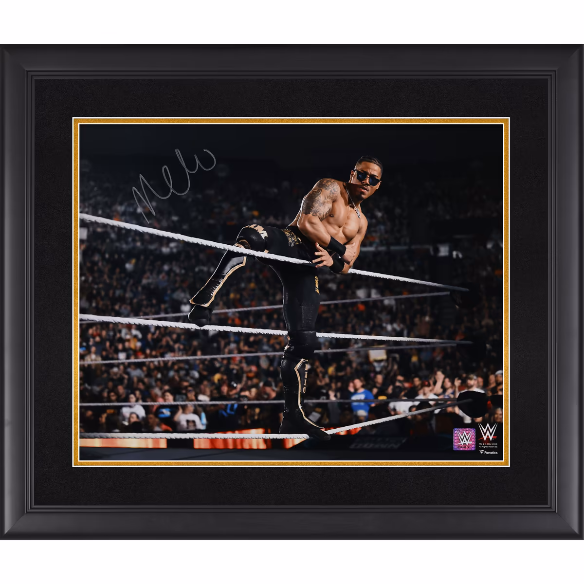 Carmelo Hayes WWE Autographed Framed 16" x 20" Smackdown Debut Photograph