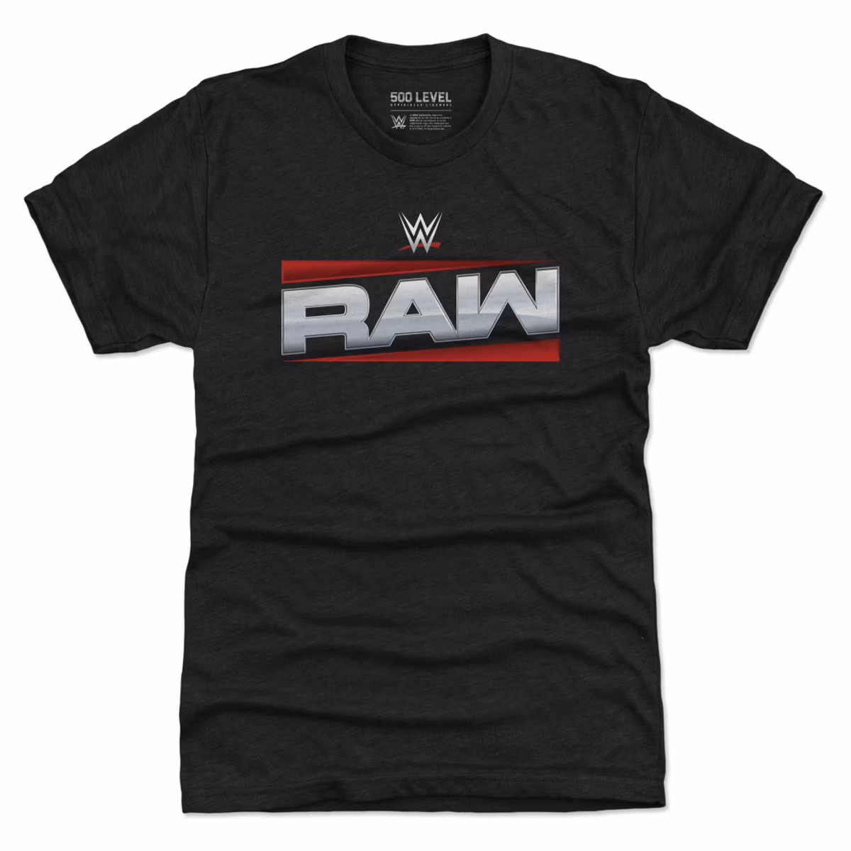 Men's 500 Level Heather Black RAW Logo Tri-Blend T-Shirt 1 Men's 500 Level Heather Black RAW Logo Tri-Blend T-Shirt