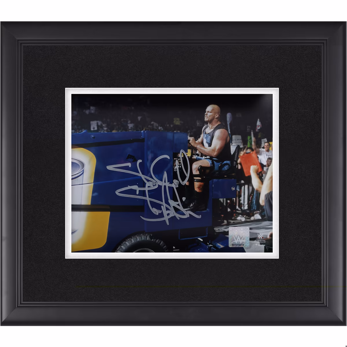 "Stone Cold" Steve Austin WWE Autographed Framed 8" x 10" Riding Zamboni Photograph
