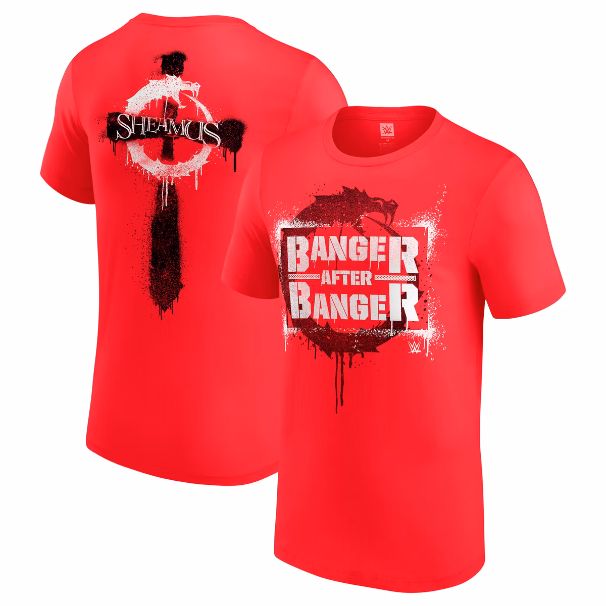 Men's Red Sheamus Banger After Banger T-Shirt