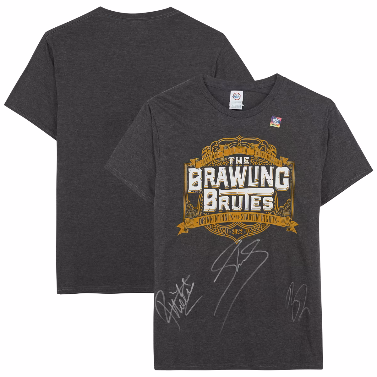 Sheamus, Butch & Ridge Holland WWE Autographed The Brawling Brutes T-Shirt