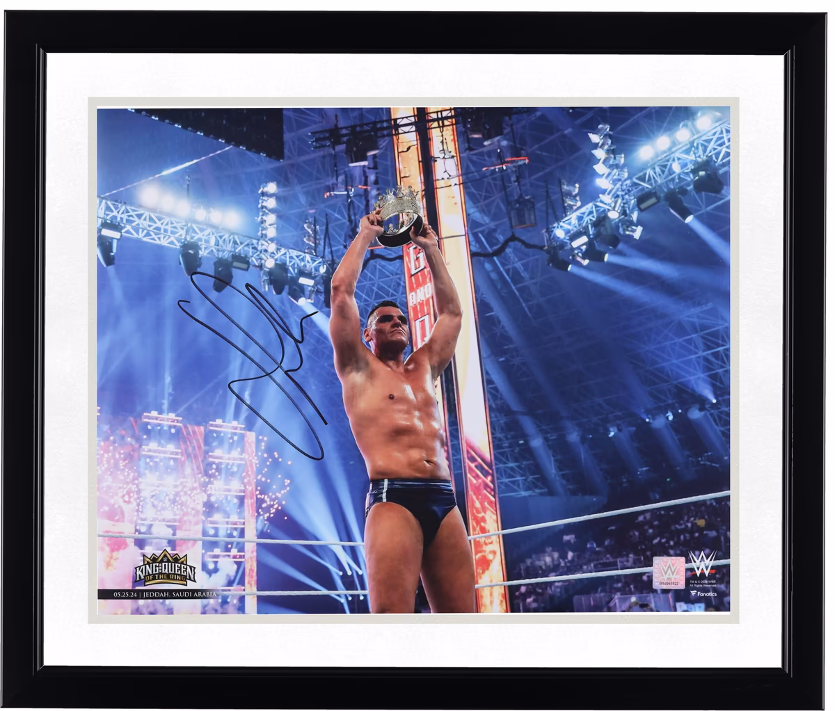 Gunther WWE Autographed 16" x 20" King & Queen Of The Ring Raising Crown Photograph 3 Gunther WWE Autographed 16" x 20" King & Queen Of The Ring Raising Crown Photograph
