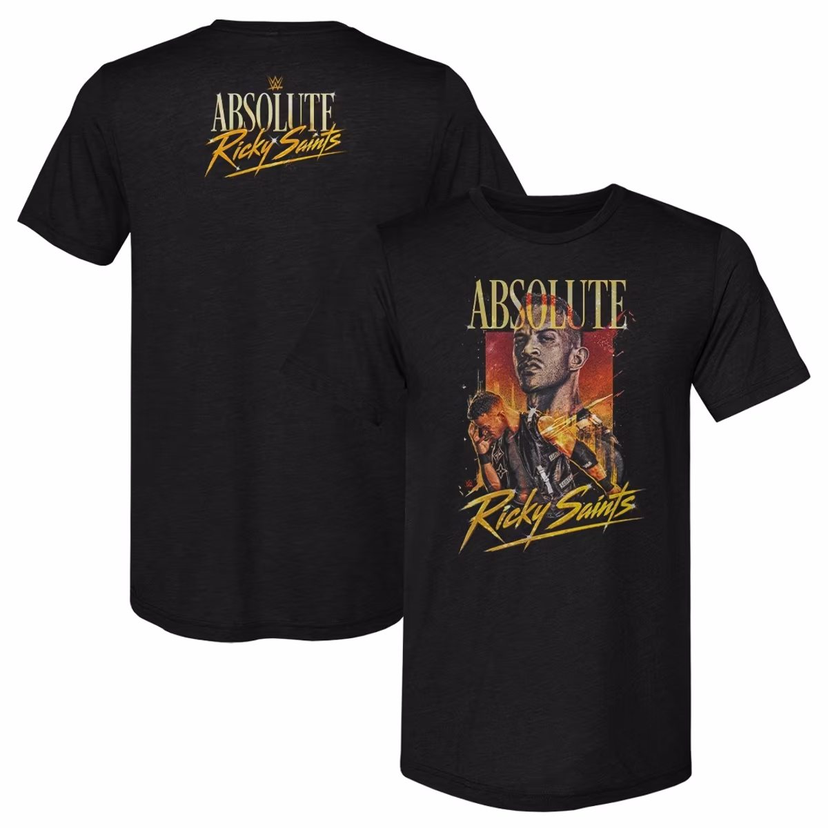 Men's 500 Level Black Ricky Saints Absolute Premium Tri-Blend T-Shirt