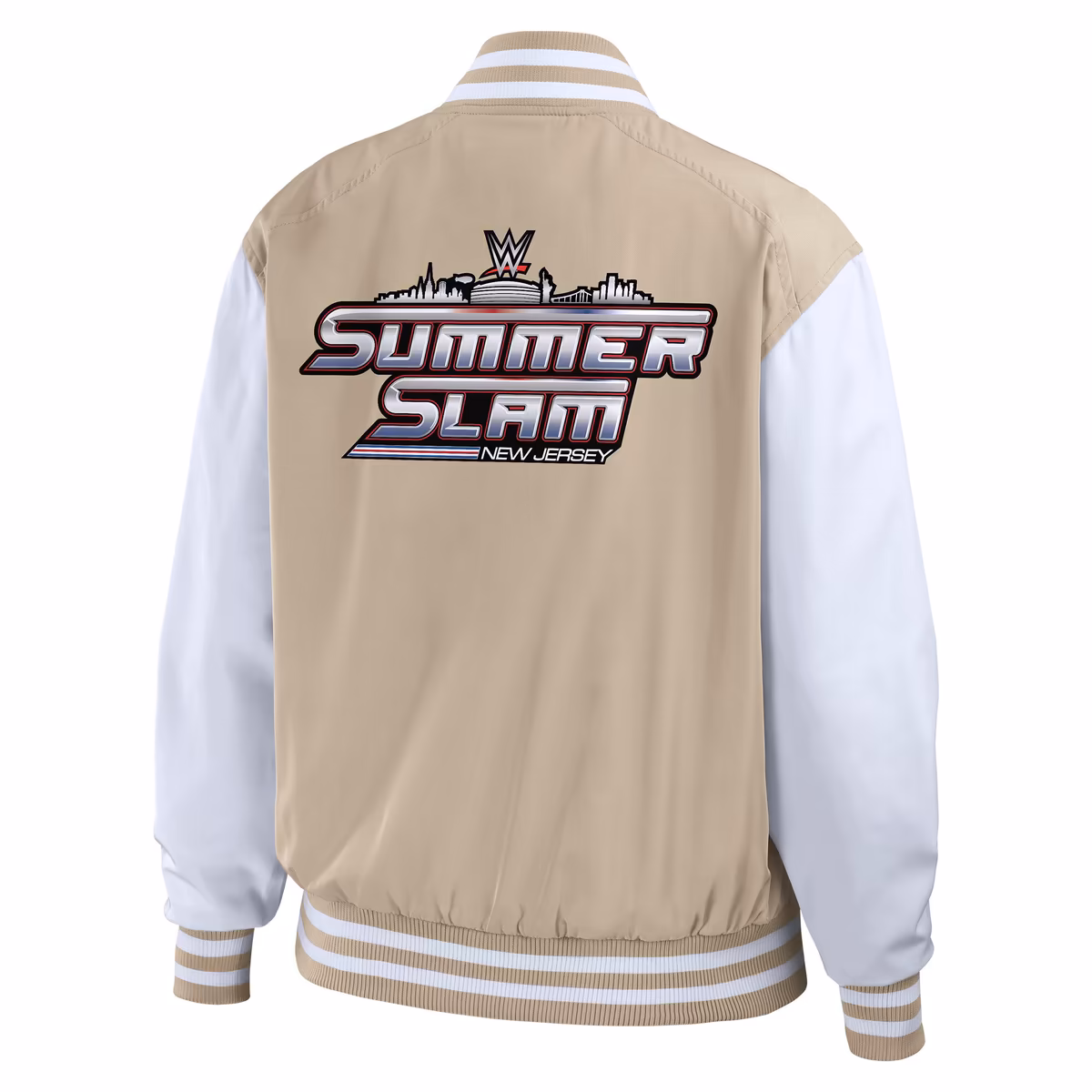 Women's WEAR by Erin Andrews Tan SummerSlam 2025 Tonal Full-Zip Bomber Jacket 4 Women's WEAR by Erin Andrews Tan SummerSlam 2025 Tonal Full-Zip Bomber Jacket