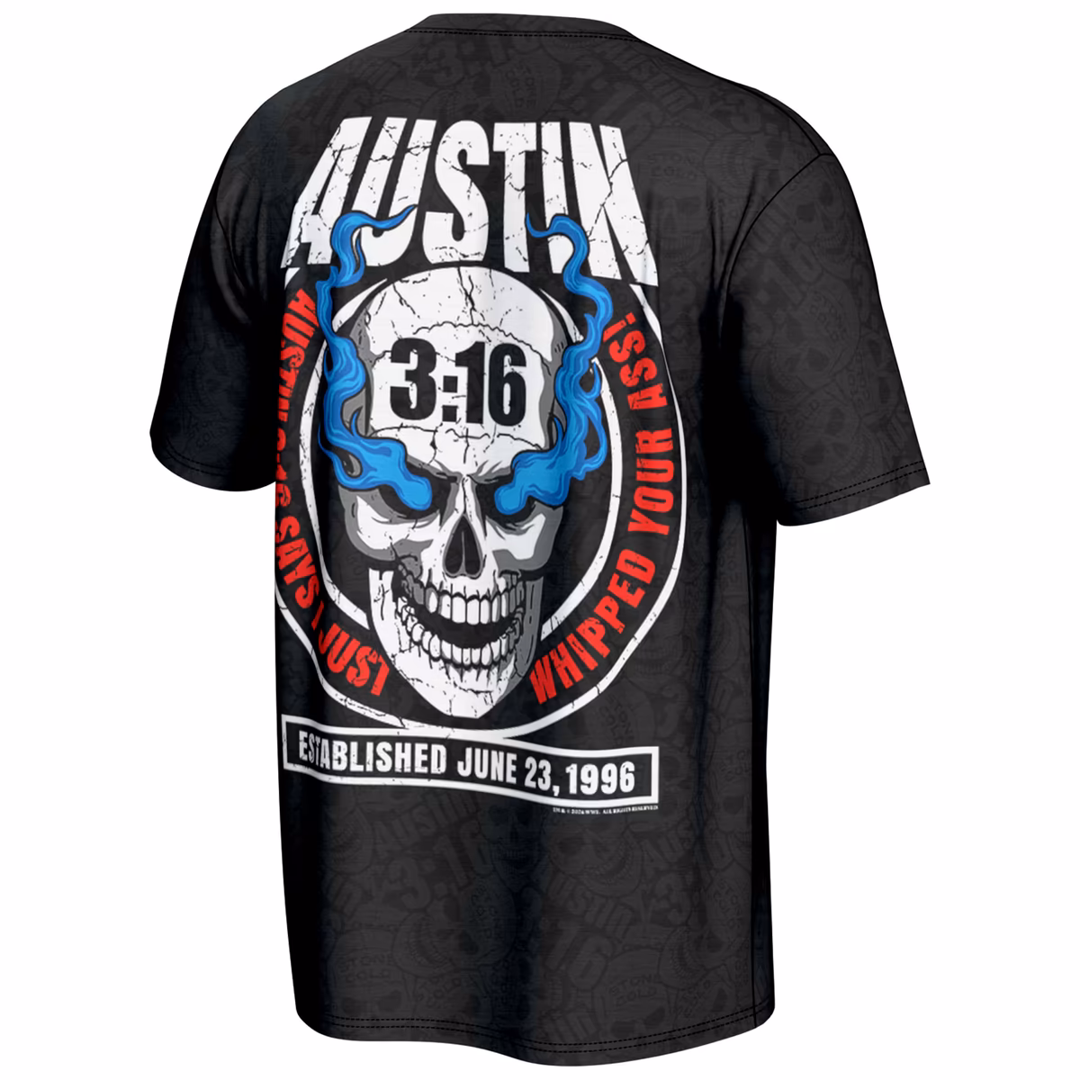 Men's ProSphere Black "Stone Cold" Steve Austin 3:16 Skull T-Shirt 4 Men's ProSphere Black "Stone Cold" Steve Austin 3:16 Skull T-Shirt