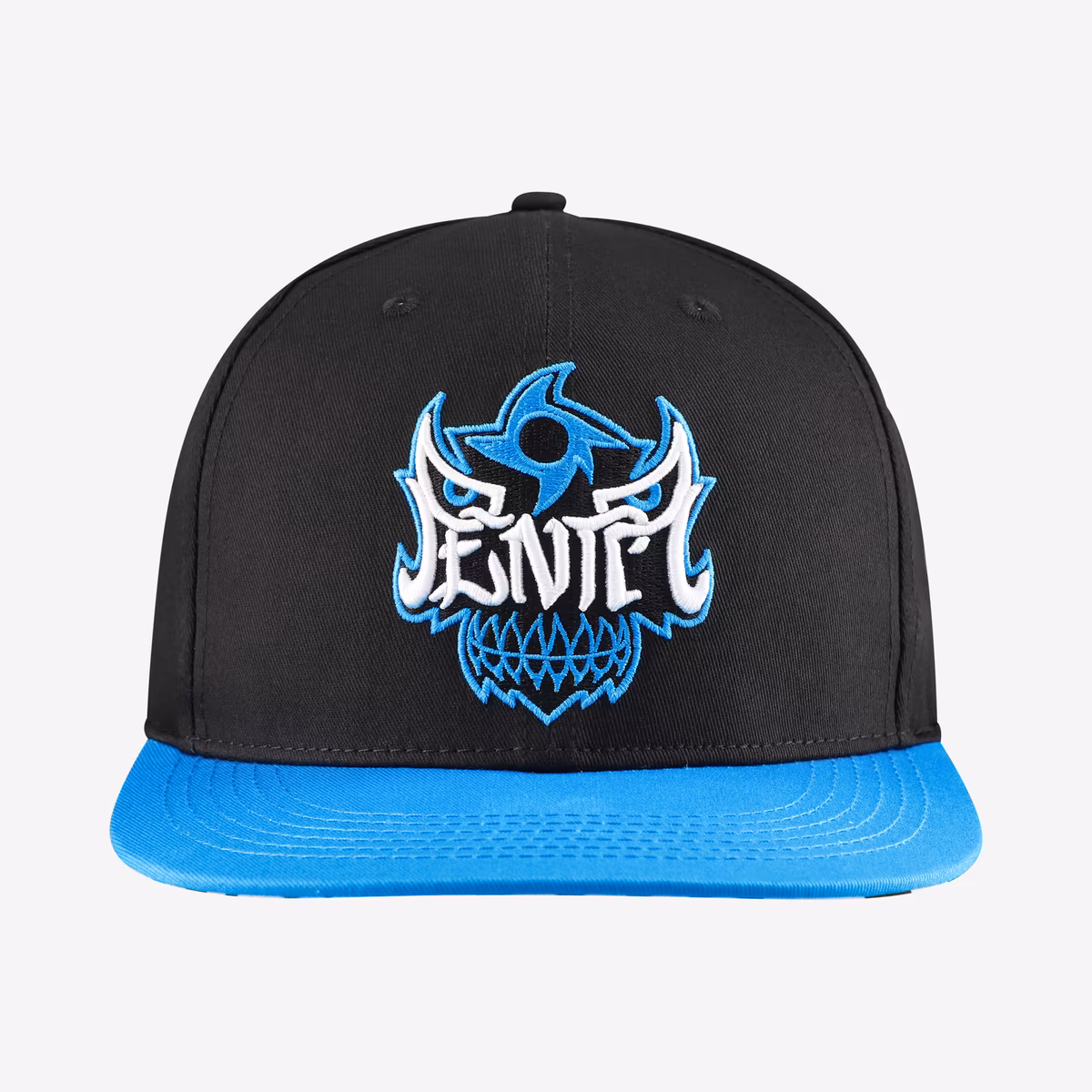 Men's Black/Blue Penta Snapback Hat 3 Men's Black/Blue Penta Snapback Hat