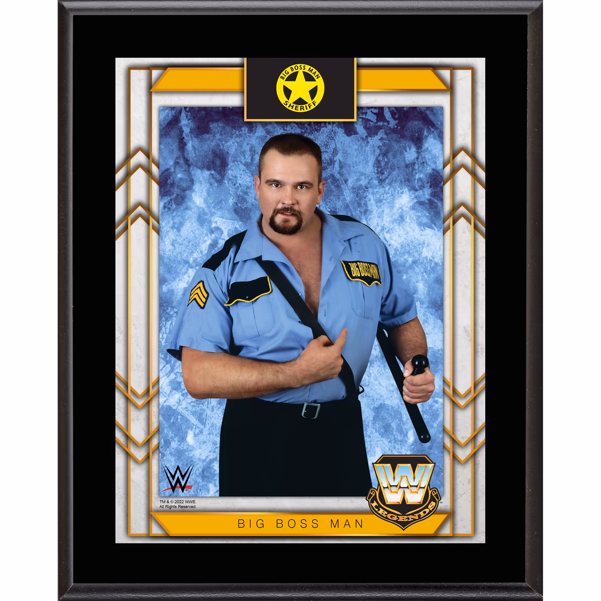 Big Boss Man WWE Framed 10.5" x 13" Sublimated Plaque