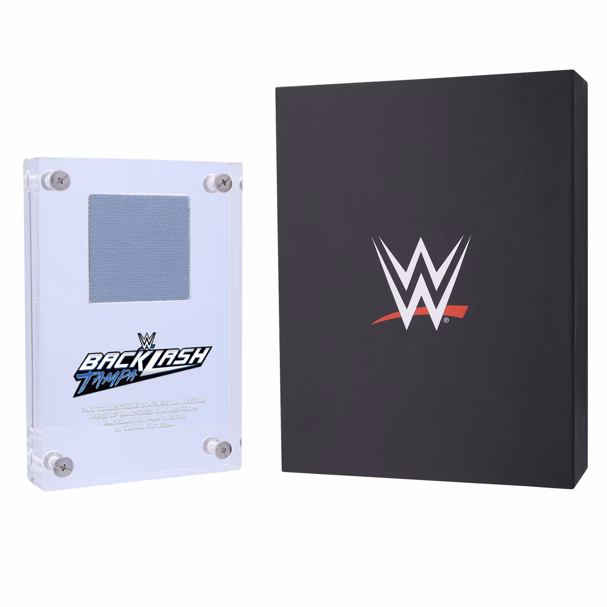 Backlash 2026 WWE Acrylic Display Case with Match-Used Canvas