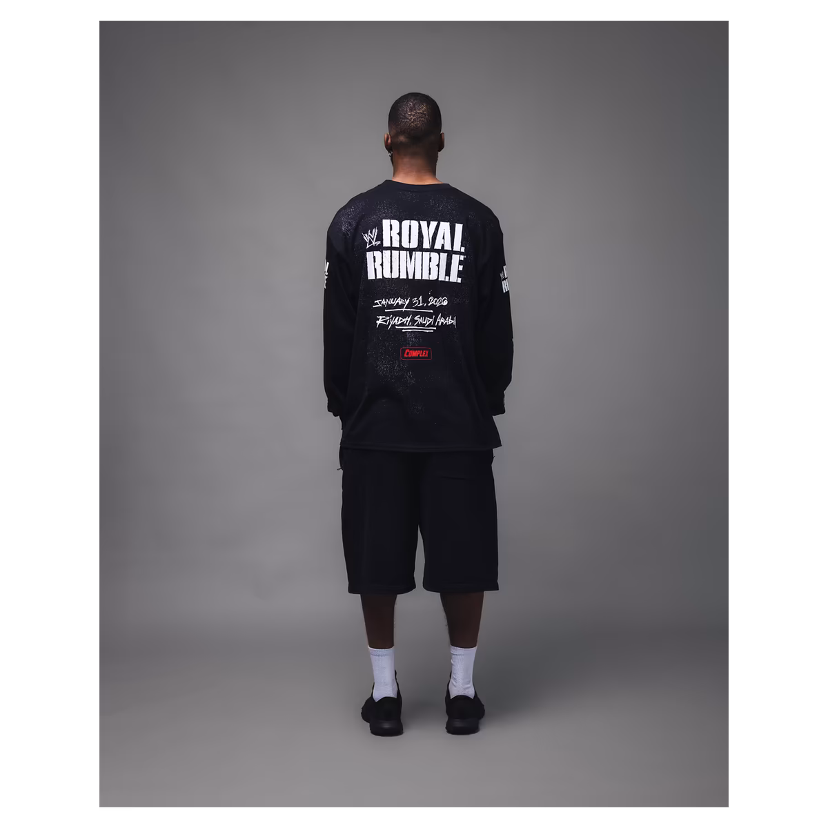 Men's WWE x Complex Black Royal Rumble 2026 Long Sleeve T-Shirt 3 Men's WWE x Complex Black Royal Rumble 2026 Long Sleeve T-Shirt