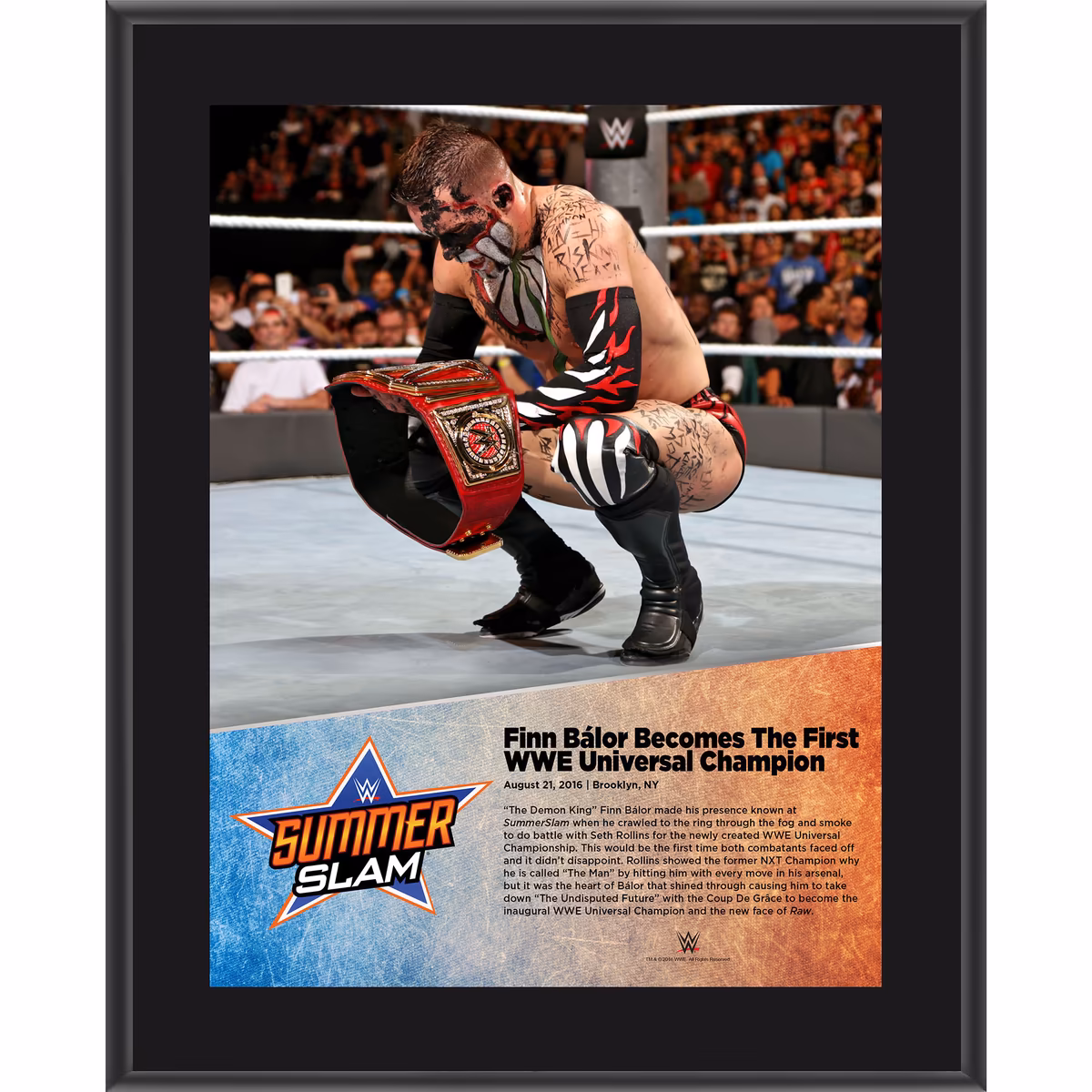 Finn Bálor Framed 10.5" x 13" 2016 SummerSlam Sublimated Plaque