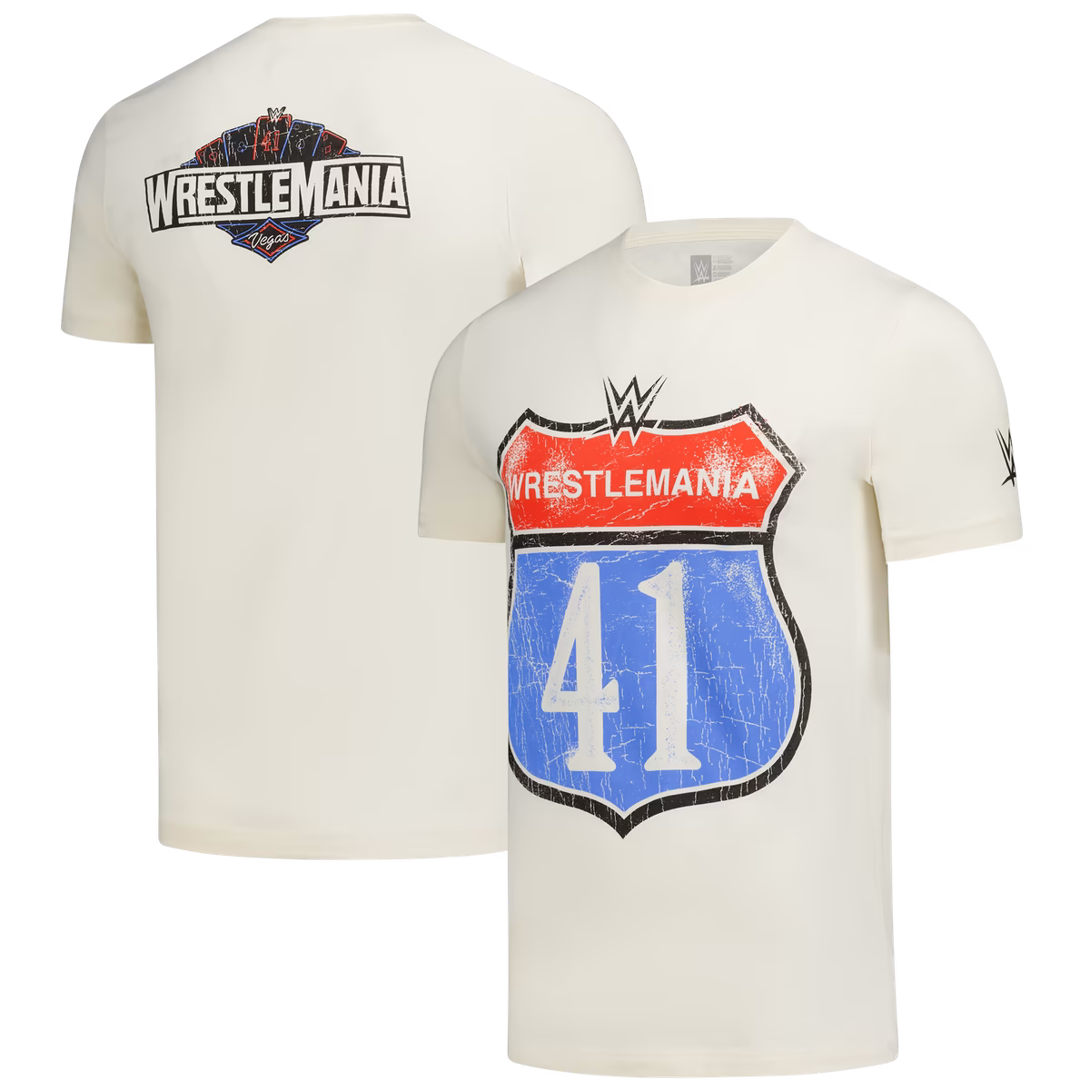 Men's  Cream WrestleMania 41 Interstate T-Shirt