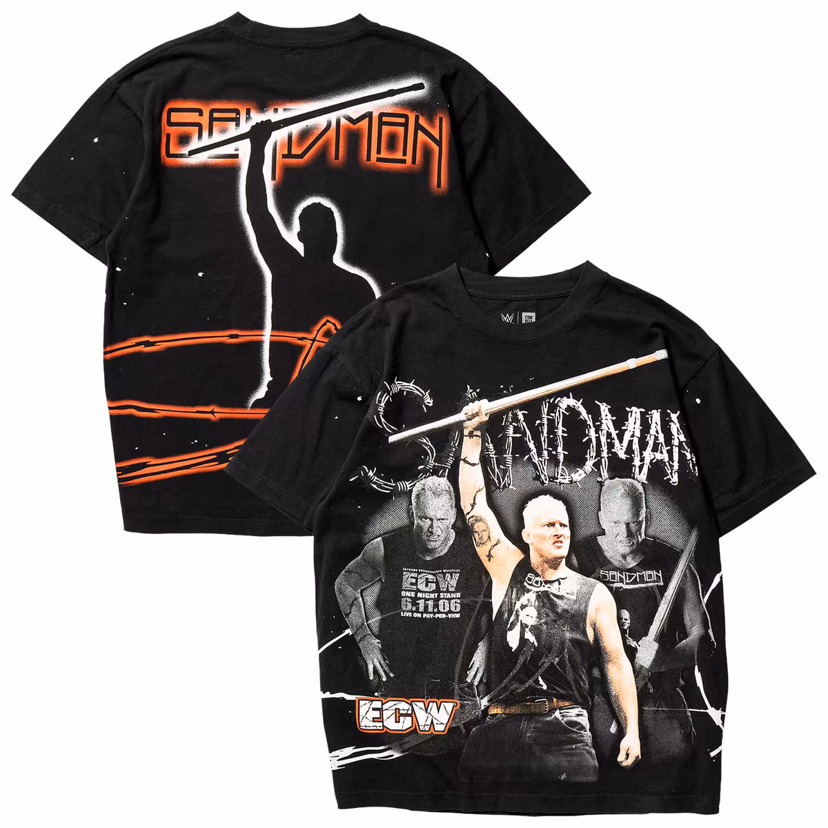 Unisex Complex x WWE Black The Sandman T-Shirt