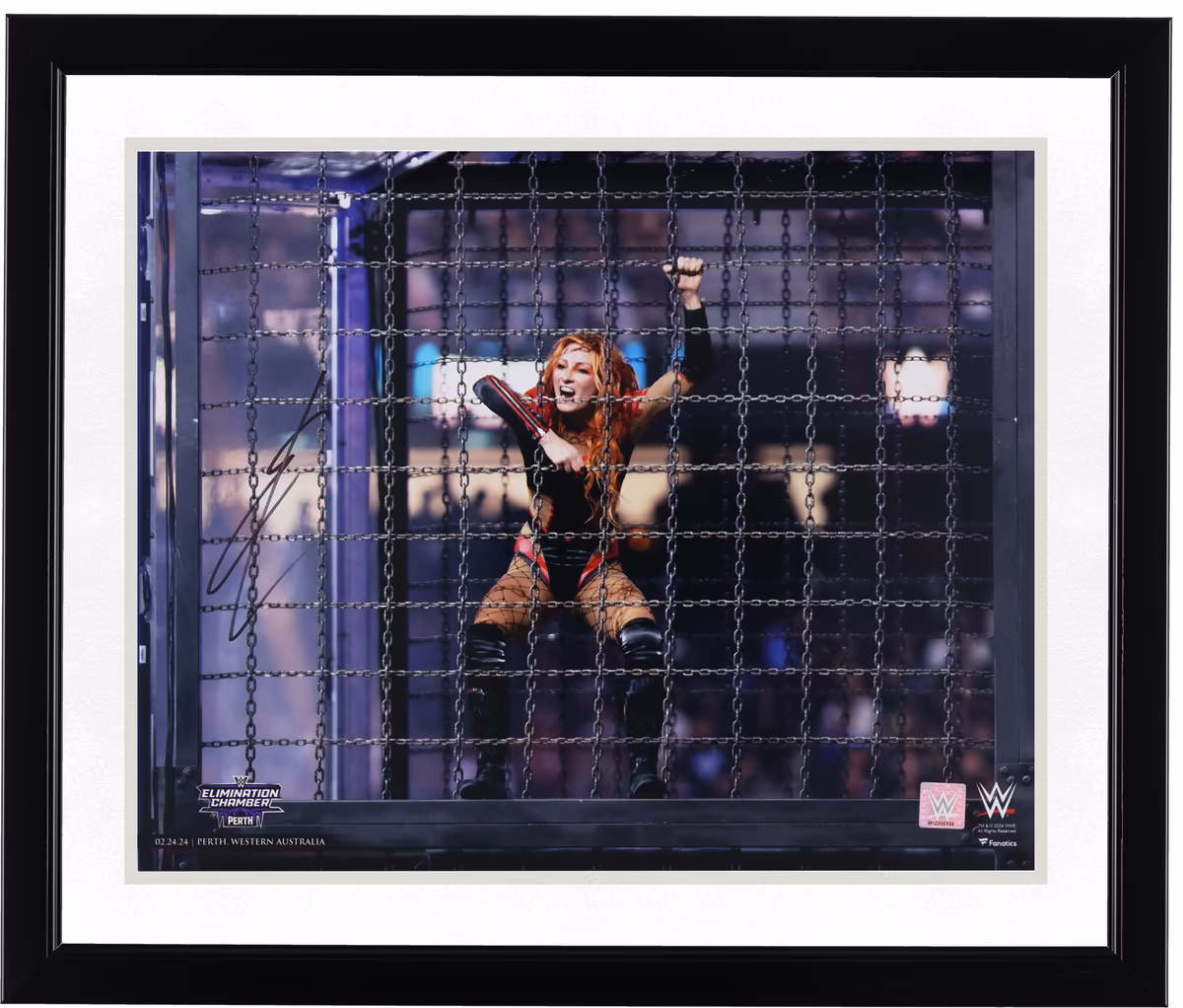 Becky Lynch WWE Autographed 16" x 20" Elimination Chamber 2024 Photograph 3 Becky Lynch WWE Autographed 16" x 20" Elimination Chamber 2024 Photograph